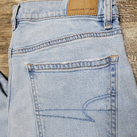 American Eagle Stretch Super High-Waisted Straight Jean - Picture 4 of 5